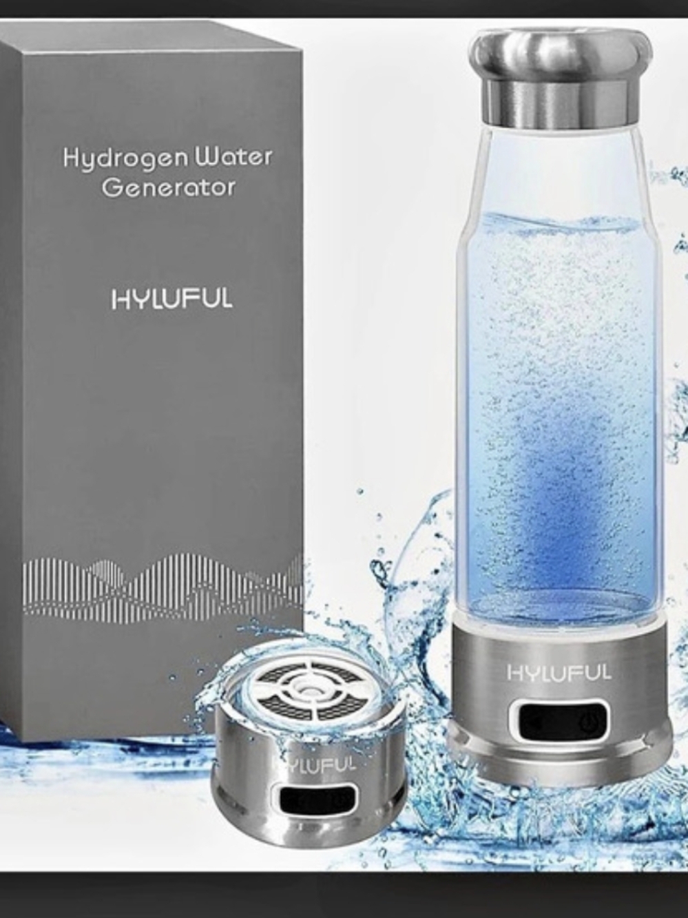 HYLUFUL Hydrogen Water Bottle Generator 450ml NIB